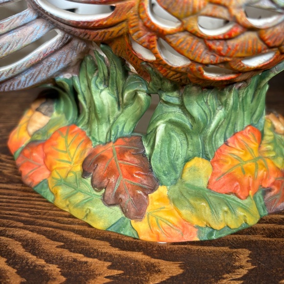 Vintage PartyLite Autumn Harvest Porcelain Turkey Tea Light Candle Holder - Picture 13 of 15
